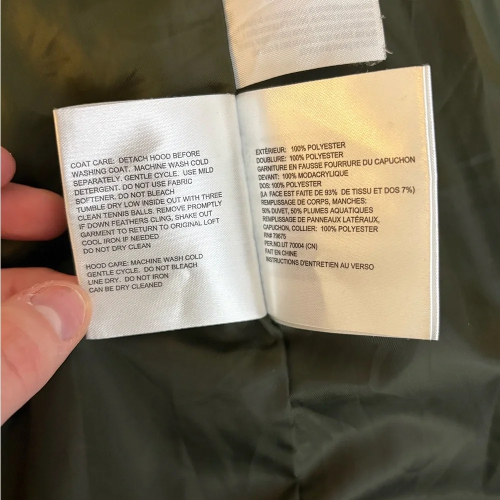 Michael Kors Olive Puffer Jacket with Fur Trim - Picture 13 of 15